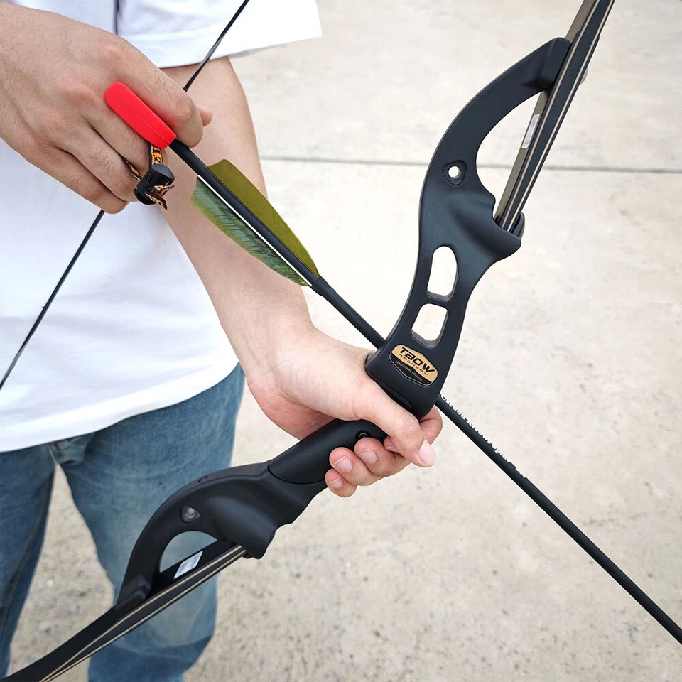 59" 25-60lbs Archery Recurve Bow Takedown F Interface Shooting Hunting Beginner - Image 3 of 4
