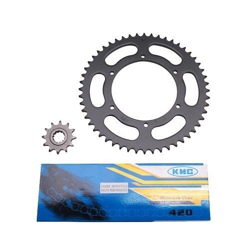 Kit chaine 420 12x53 Peugeot XR6 : pignon couronne acier