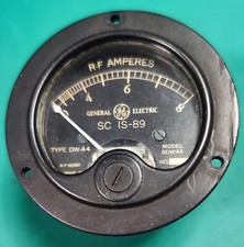 Amper&iacute;metro de Radio Frecuencia por Termopar, 8A, General Electric SC IS-89