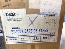 Silicon Carbide Paper 9”x11” 80 grit (1/0) open coat , non loading pack of 50 pc