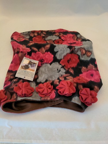 NWT Distinctive Doggie Duds Size 15" Floral Dog Coat Lightweight Red Black Gray - Picture 3 of 10