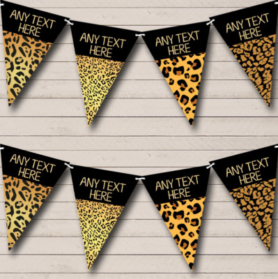Banner Animal Print Leopard Gepard Geburtstag Party