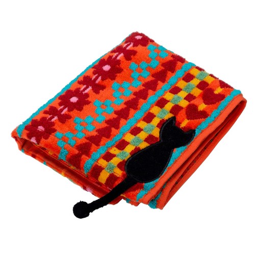 GUCCI GG Jumbo Logo-Print Cotton Towel 95cm X 165cm - Blue/Orange