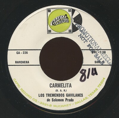 Rare Latin 45 - Los Tremendos Gavilanes - Carmelita - Capri
