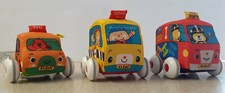 3 Melissa  Doug Kids Pull-Back Town Soft Vehicles Cloth Friction Rolling Cars