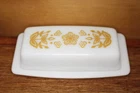 Vintage Pyrex Butterfly Gold Butter Dish w/ Lid 72-B