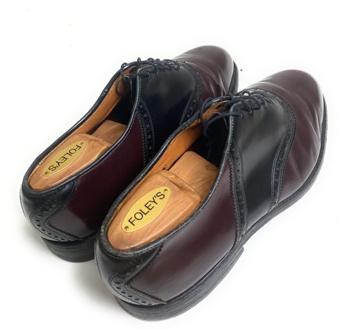 Allen Edmonds Hombres Shelton Borgoña Negro Sillín Oxfords Talla 9.5 - Imagen 9 de 12