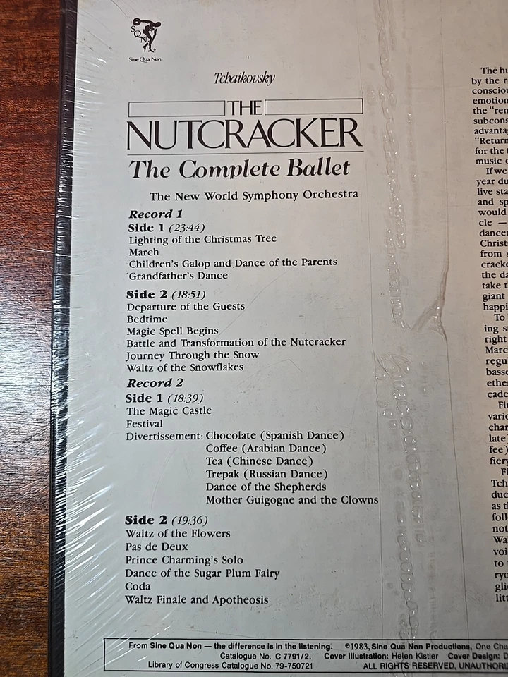 SEALED Tchaikovsky The Nutcracker The Complete Ballet 2 Vinyl LP Box Set - Image 3 of 4