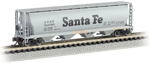 19152 Wagon Hopper ATSF cylindre à grain 4 baies BACHMANN Train N 1/160 - Photo 1/1