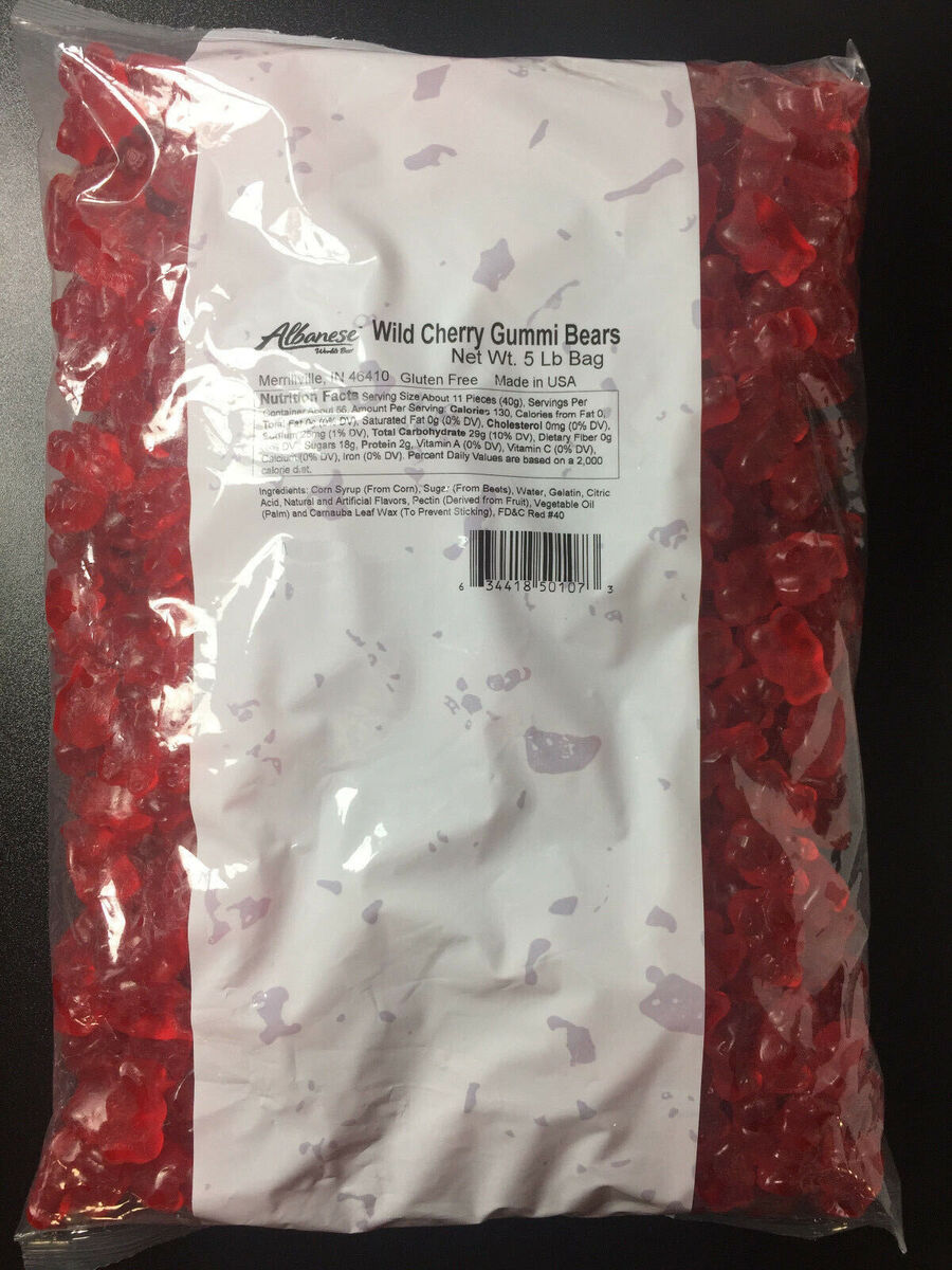 PA Candy 5 lb Bag 12 FLAVOR GUMMI BEARS (OR Cherry OR Grape) Soft Gummy  Candy