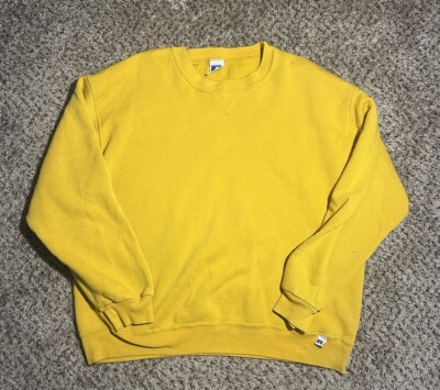 Russell Athletic Men's Large Crewneck Sweatshirt Vintage 90s Yellow