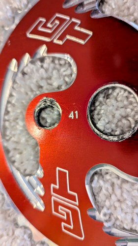 GT Dyno Overdrive 41T Tooth Sprocket Mid School BMX Billet Chainwheel Red - Picture 3 of 6