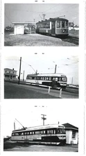 Lot of 3 - 1950's Atlantic City Trolley Car 3 1/2" X 5 3/4" Original Photos # 2