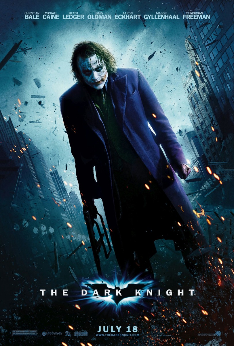 THE DARK KNIGHT ジョーカー シルクスクリーン ポスター The Dark Knight Joker Movie Poster Print & Unframed Canvas Prints