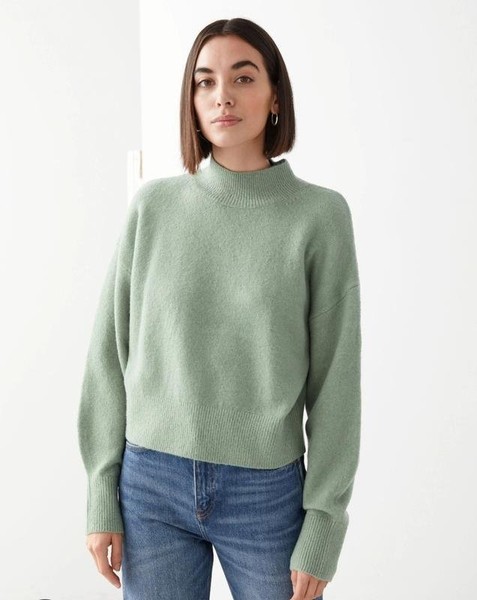 Women & Other Stories Sweater Green Acrylic 36 / S