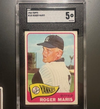 1965 TOPPS #155 ROGER MARIS SGC 5