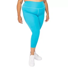 Superfit Hero Women's High Waisted 7/8 Leggings EarthFit Large Turquoise Seafoam