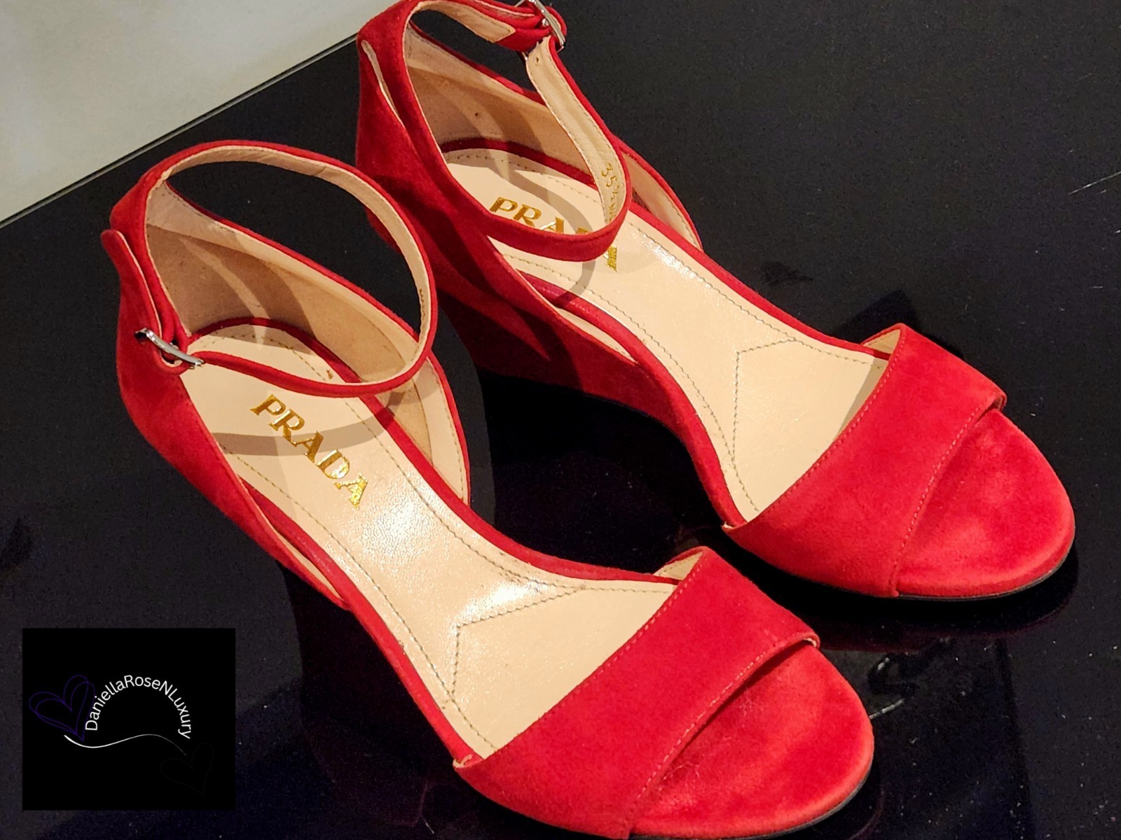 PRADA Basic Slingback Wedge Sandal - image 5