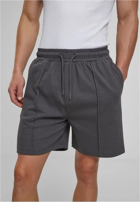 Urban Classics Short Herren Heavy Jersey Pintuck Track Shorts dunkelgrau Basics