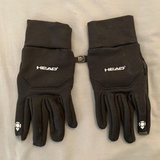 HEAD Gloves Mens XL Black Lightweight Stretch Running Touchscreen Grip Training