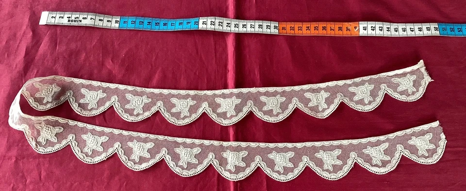 Joli volant de dentelle, tulle brodé, 100 cm x 4,5 cm - Photo 4/4