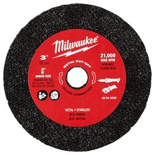 Milwaukee Tool 49-94-3000 Abrasive Cut-Off Wheel, Type 1, 3 In Dia, 0.04 In