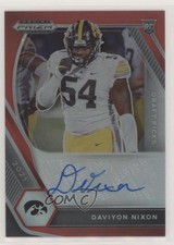 2021 Panini Prizm Draft Picks Red 59/199 Daviyon Nixon #DPA-DNI Auto 0ea4