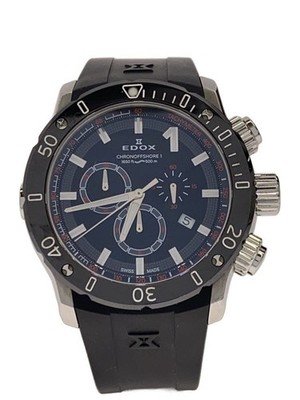EDOX Chrono Offshore 1 Diver's Quartz 10221 Men's Watch From Japan G0512