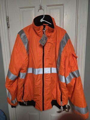 VEA High Vis Oarge LS Full Zip Type R Class 3 Fleece Lined Jacket Size 2XL Men