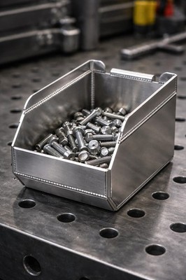 Bausatz WIG-Schweißprojekt Stapelbox 100x150x90mm 2mm Stahl-Blech Übungsstück