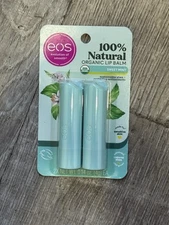 Eos Organic Lip Balm-Sweet Mint Twin Pack .14oz Each