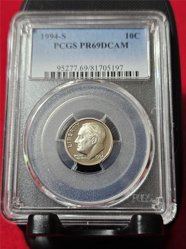1994-S 10C PCGS PR 69DCAM ROOSEVELT DIME                                #MF-4165