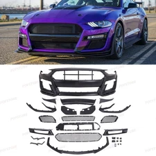 Fits 2018-2023 Ford Mustang GT500 Style Front Bumper Conversion Kit Complete