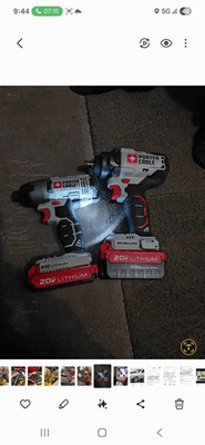 #ad #ad PORTER CABLE 20V Brushless Lithium Ion Impact Driver amp; Drill Set w 2 Batteries $101.75