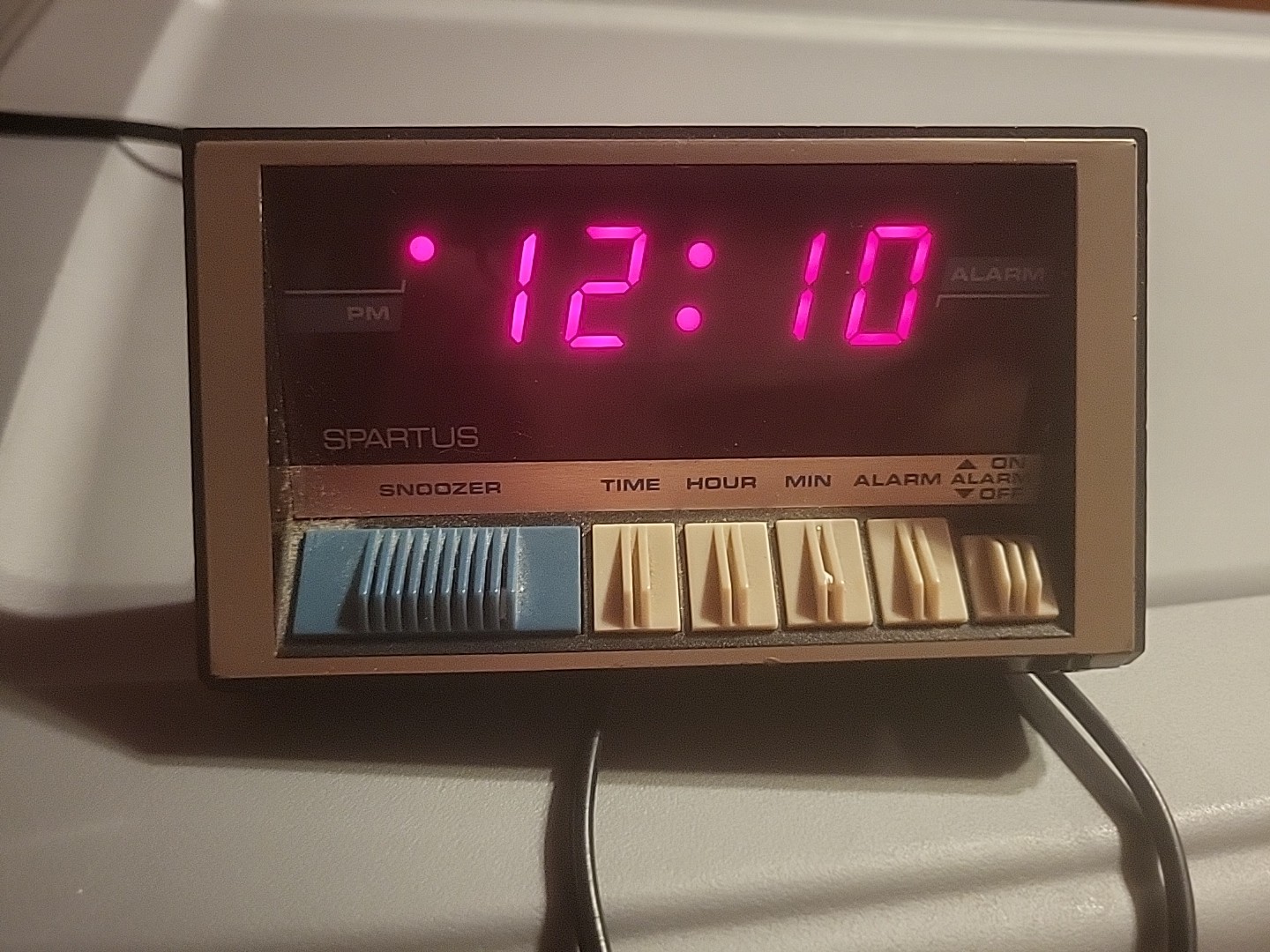 Vintage Spartus Electronic Digital Alarm Clock Tested