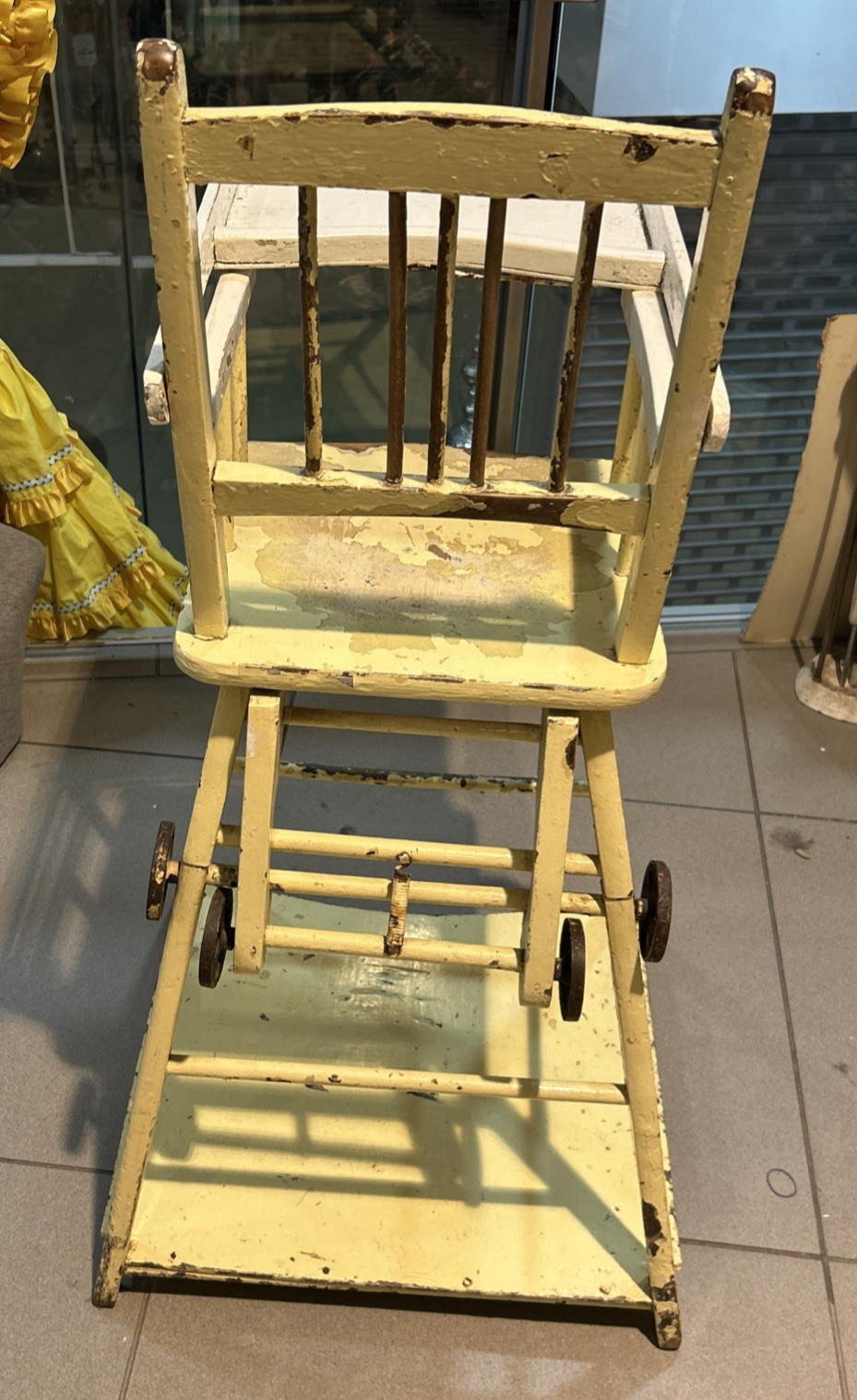 Vintage Metamorphic High Chair, 1950s, Teddy/Doll Display 5