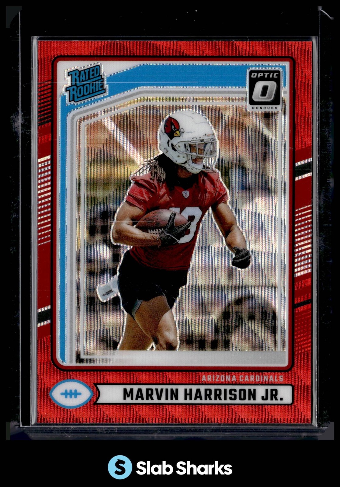 2024 PANINI DONRUSS #393 MARVIN HARRISON JR. OPTIC RATED ROOKIE PREVIEW RED WAVE