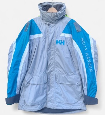 Helly Hansen Men's Grey Waterproof Sailing Yachting Coat Hooded - XL