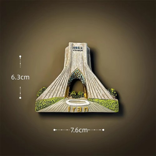 Iran Azadi Turm 3D Harz Kühlschrankmagnet Kühlschrank Handwerk Tourist Souvenir - Bild 1 von 4