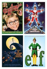Holiday Movie Faves - Poster Set (Christmas Story, Christmas Vacation, Elf, NBX)