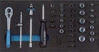 Gedore Werkzeugmodul 1500 CT1-20 37 Teilig 1/3-Modul SteckschlüSsel 1/4 Zoll
