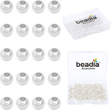 Silver Plated round Spacer Beads 3Mm 300Pcs for Jewelry Making Findings Non Tarn