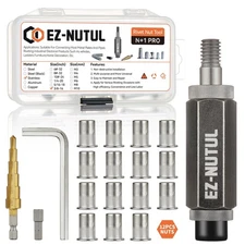 Rivet Nut Installation Tool Set Flat Head Rivnut Threaded Insert Nut Kit SAE ...