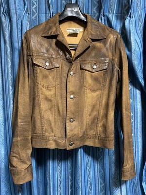 KATHARINE HAMNETT ブラウン レザーブルゾン Mサイズ KATHARINE HAMNETT London Men's Jacket Brown Oil Coated Size M From