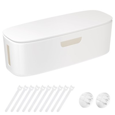 Cable Management - Large Cord Organizer to Hide Power Strip & Under Desk, TV ...