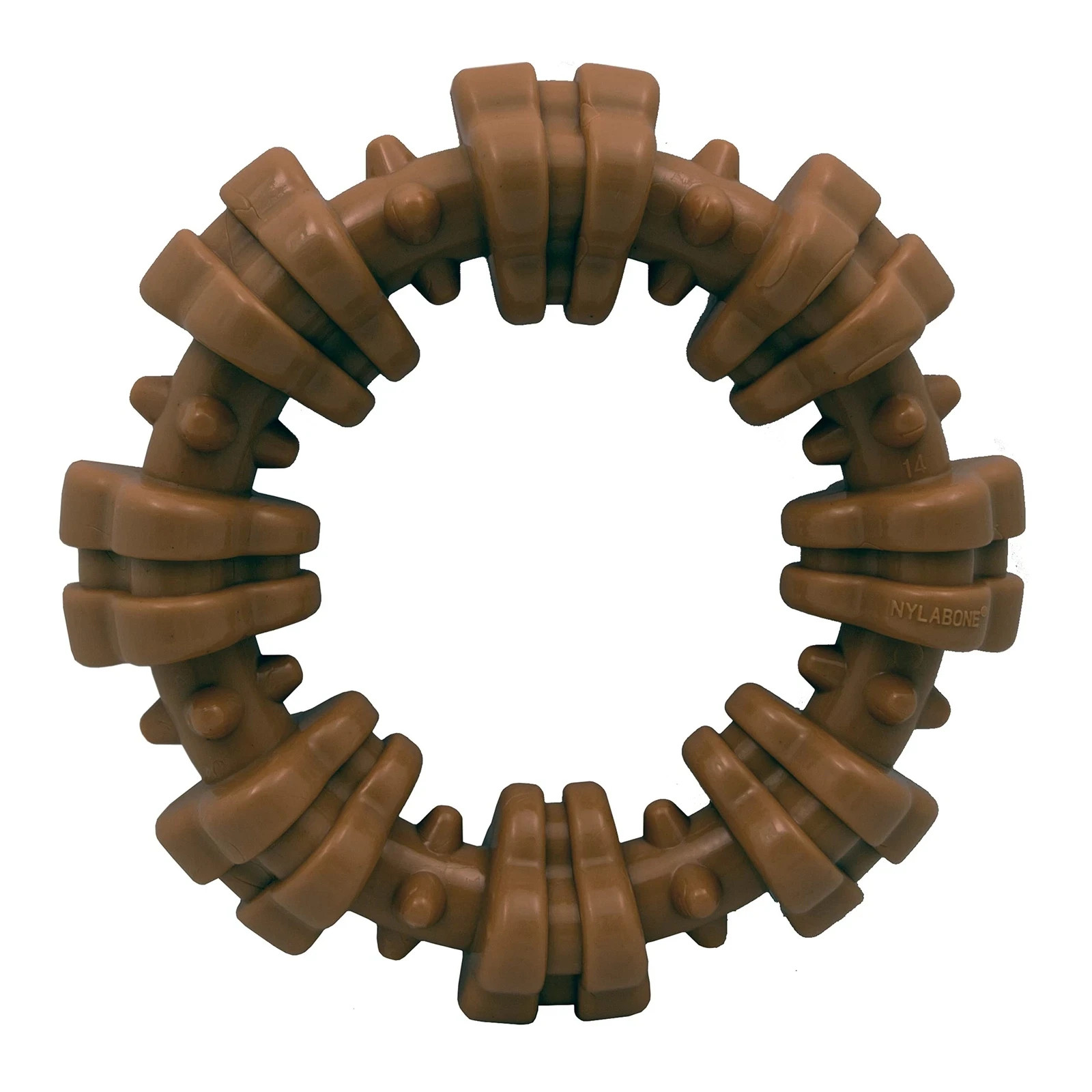 Nylabone Power Chew Textured Dog Chew Ring Toy - Tough and D
