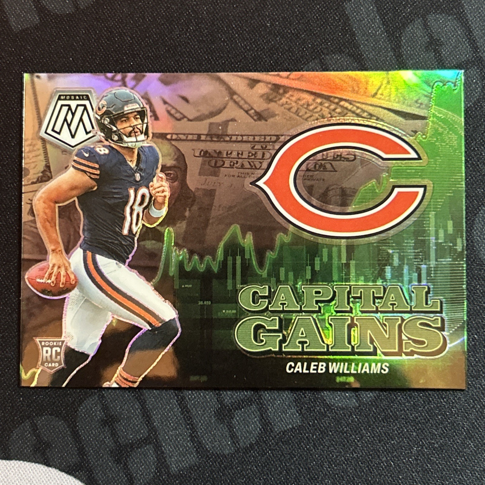 CALEB WILLIAMS Capital Gains Silver Prizm RC 2024 Panini Mosaic #2