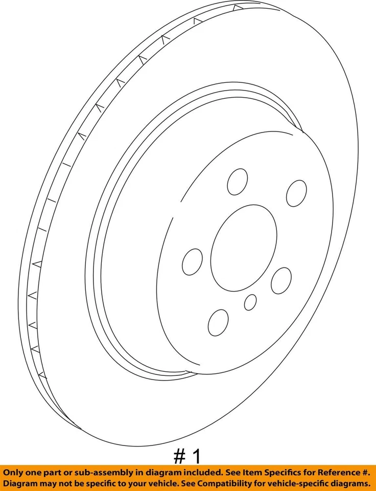 BMW G12 740i 2015-2019 disco de rotor de freno trasero izquierdo y derecho 65 k OEM Foto 4 de 4