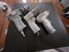 3 Drills Mac Tools, ARO, Central  Pneumatic, Reversible Air  Drill