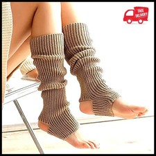 Women's Leg Warmers Knit Long Socks Winter Dance Ballet Yoga Gym Y2K Style